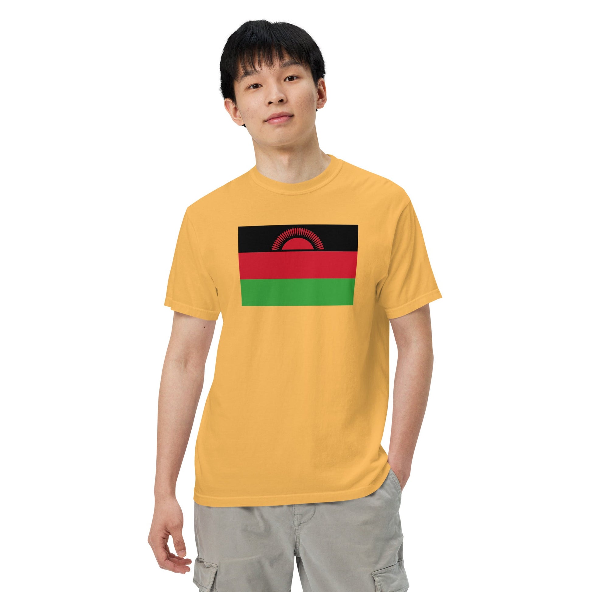 Bold Malawi flag design tee in red, large