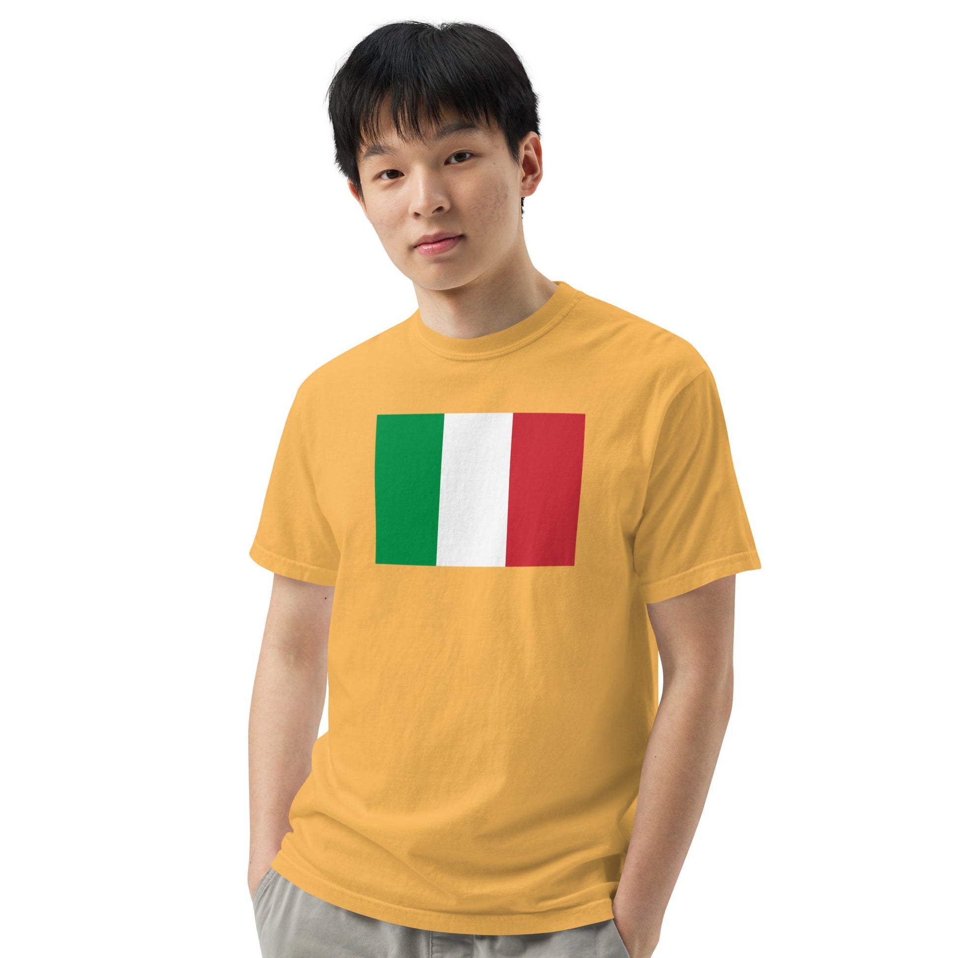 true navy shirt with Italy flag design, medium