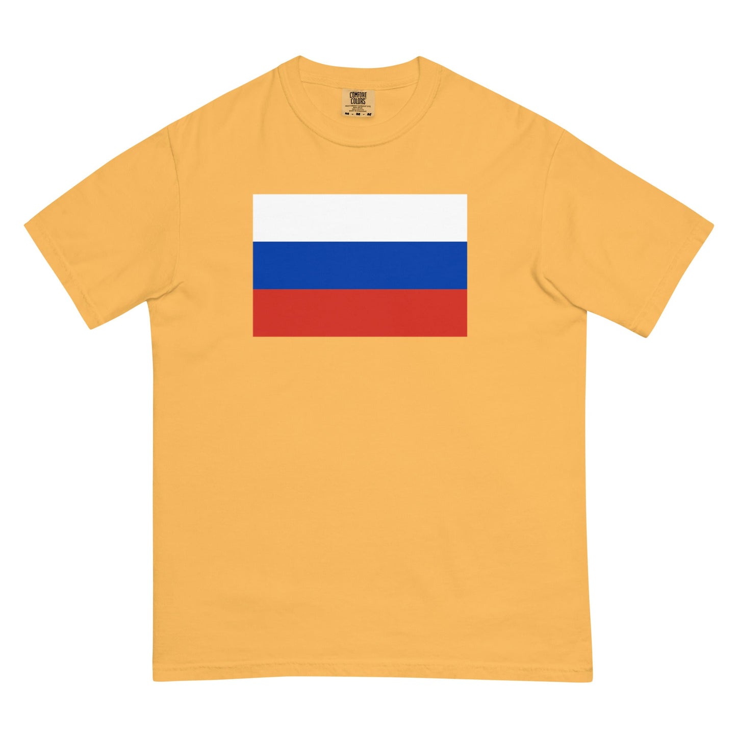 Bold Russia flag design tee in black, small