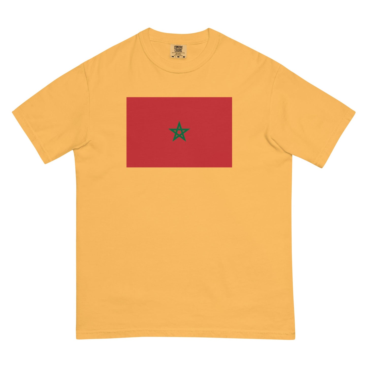 Bold Morocco 1 flag design tee in grape, 4X large