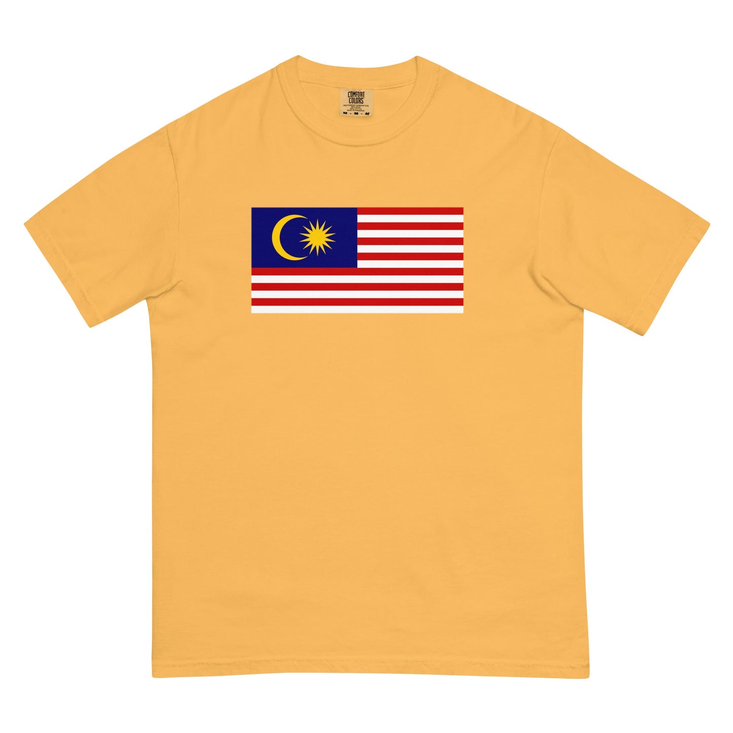 Flat lay of brick Malaysia flag tee, 3X large size