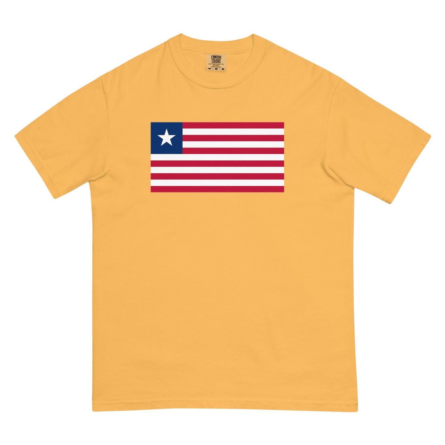 Flag tee representing Liberia in true navy, 4X large