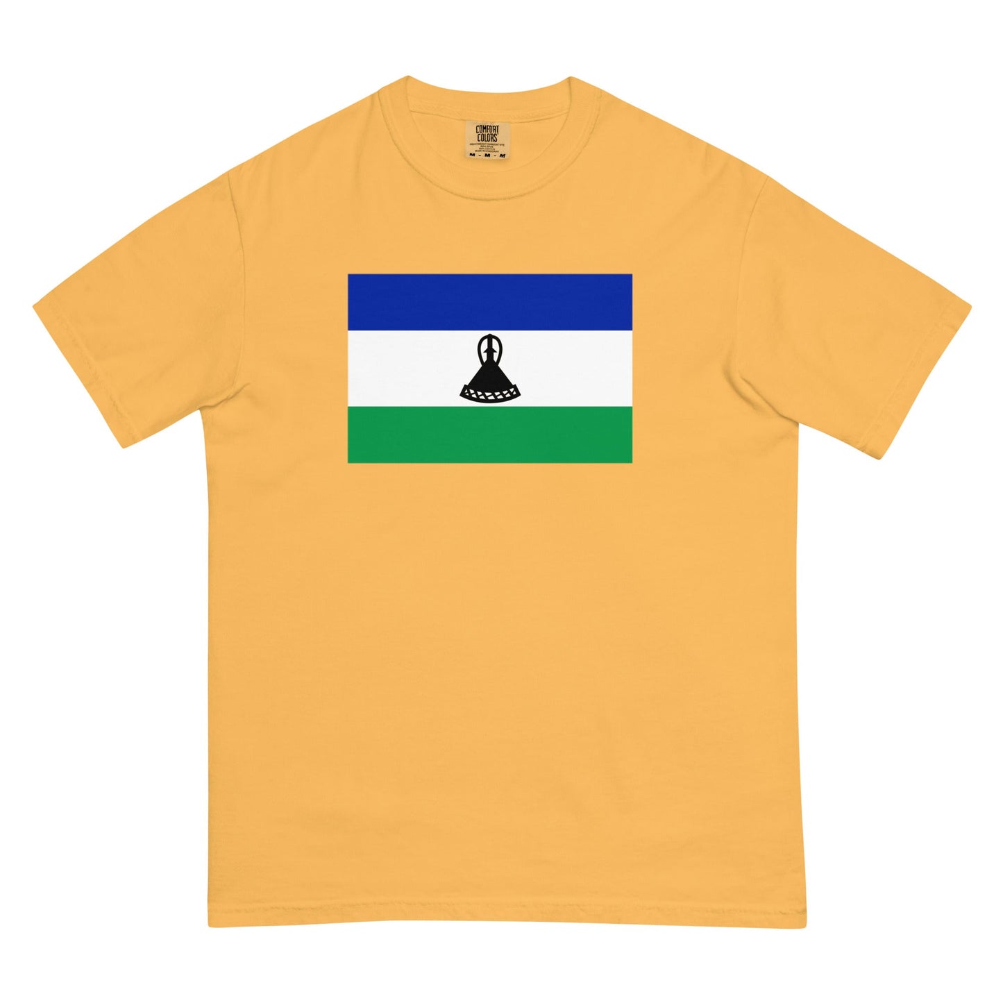 Lesotho flag shirt in brick, size large