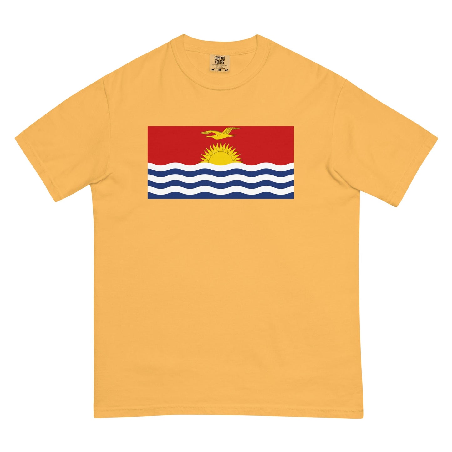 Bold Kosovo flag design tee in blue spruce, 2X large