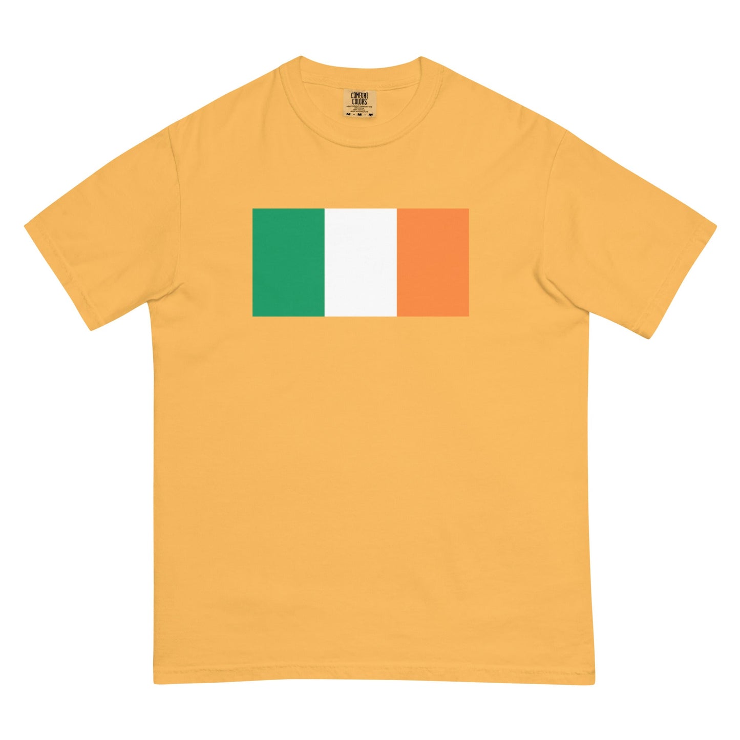 Flat lay of grape Ireland flag tee, large size