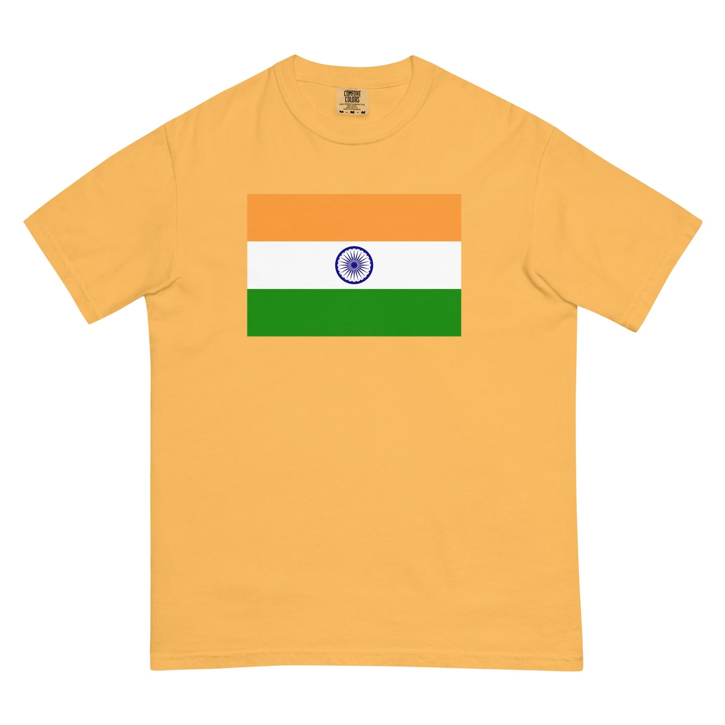 crimson shirt with India flag design, small