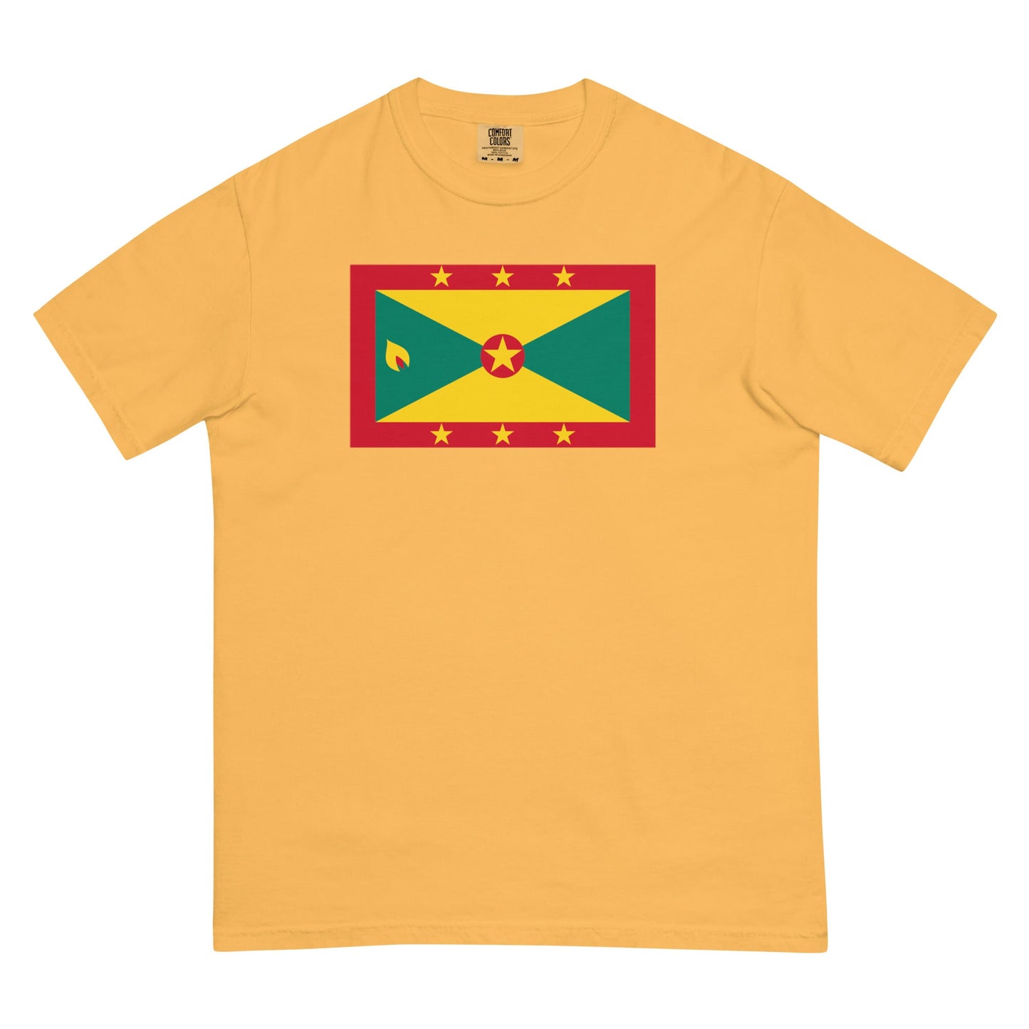 Flag tee representing Grenada in berry, 3X large