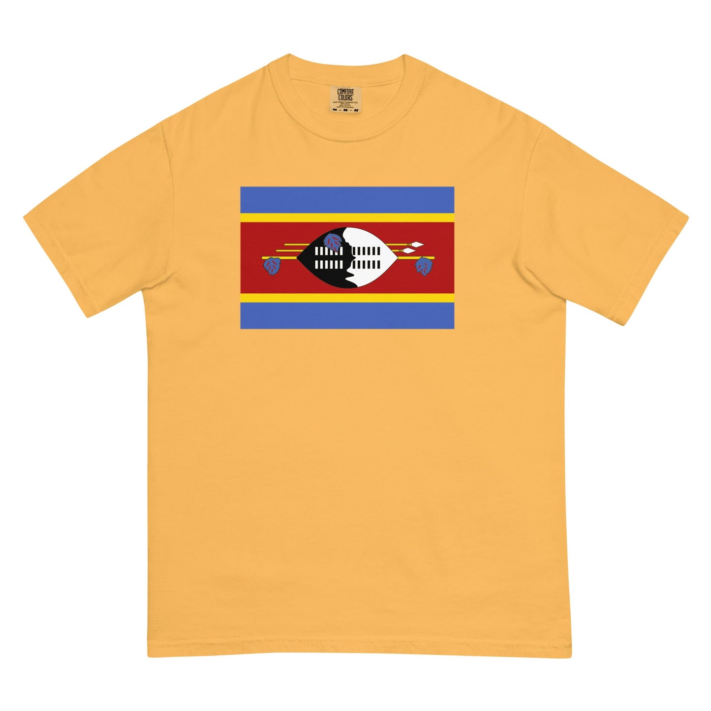 Bold Eswatini Formerly Swaziland flag design tee in espresso, medium