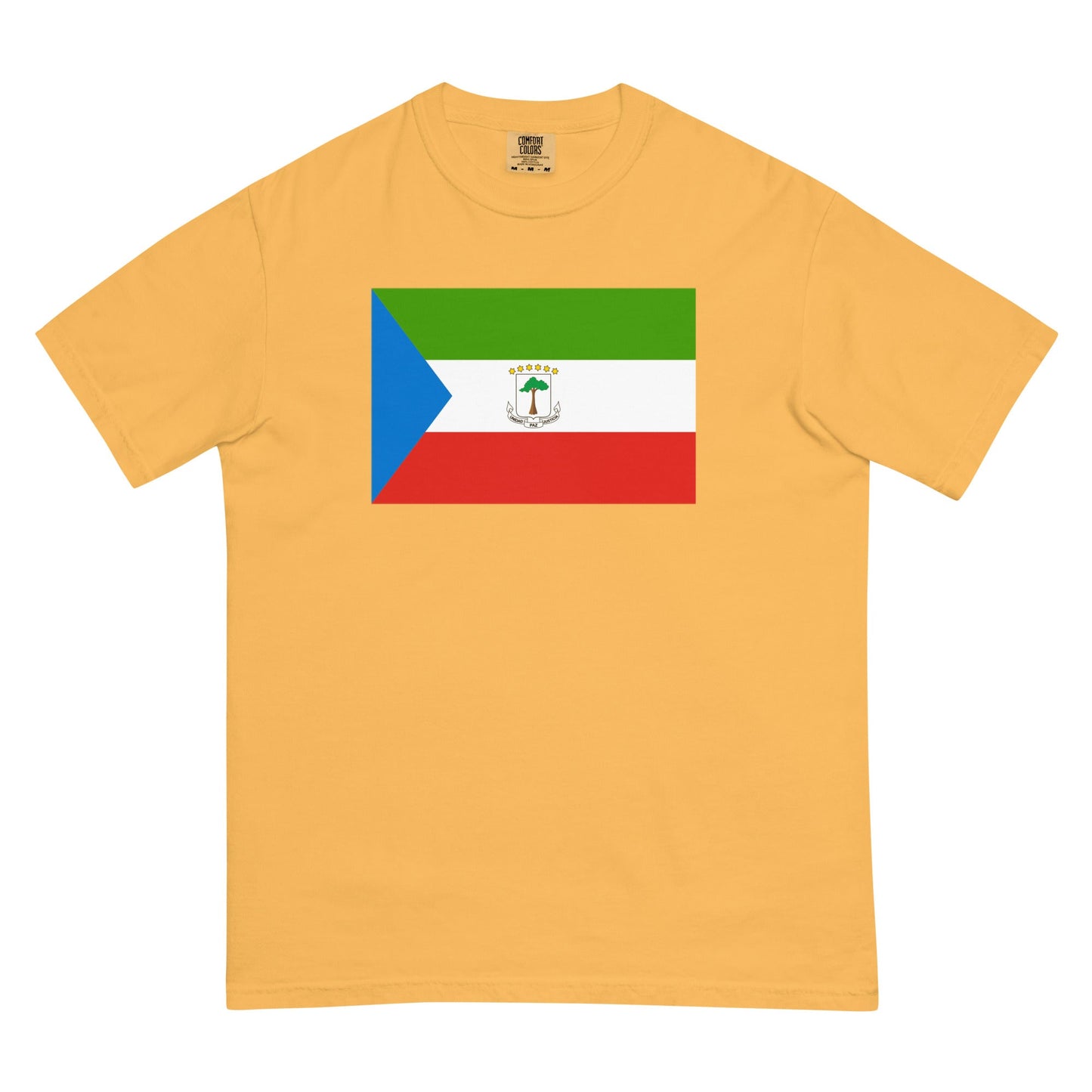 mystic blue shirt with Equatorial Guinea flag design, extra large