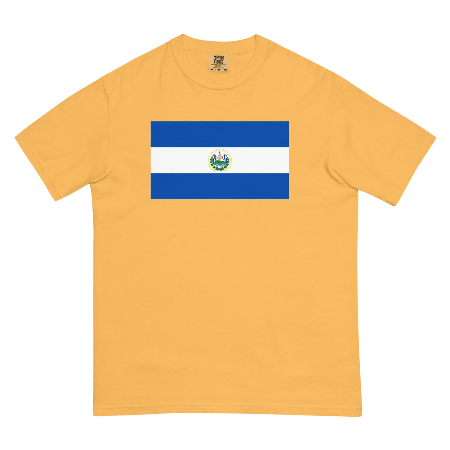Bold El Salvador flag design tee in yam, medium