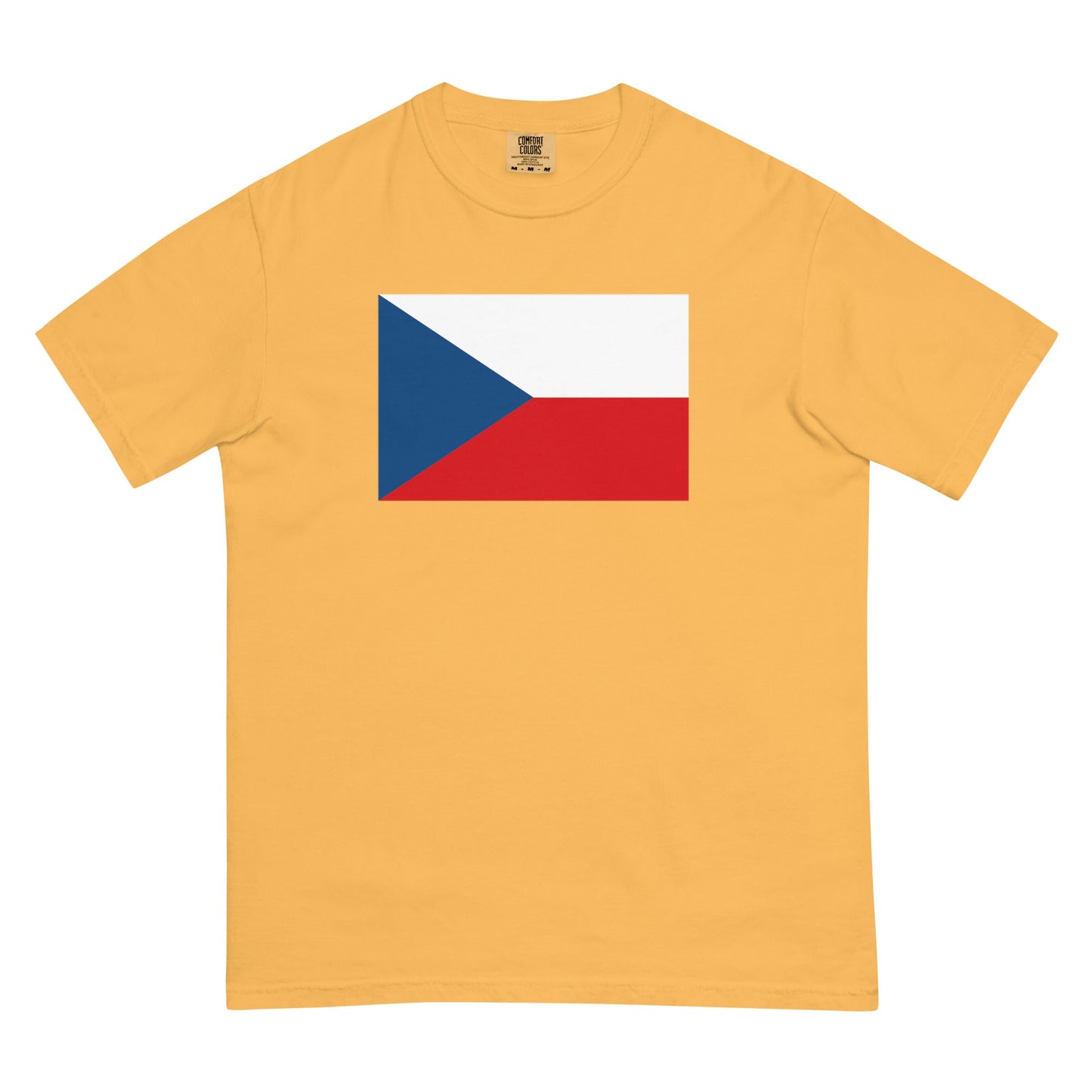 Flag tee representing Czechia Czech Republic in crimson, 2X large