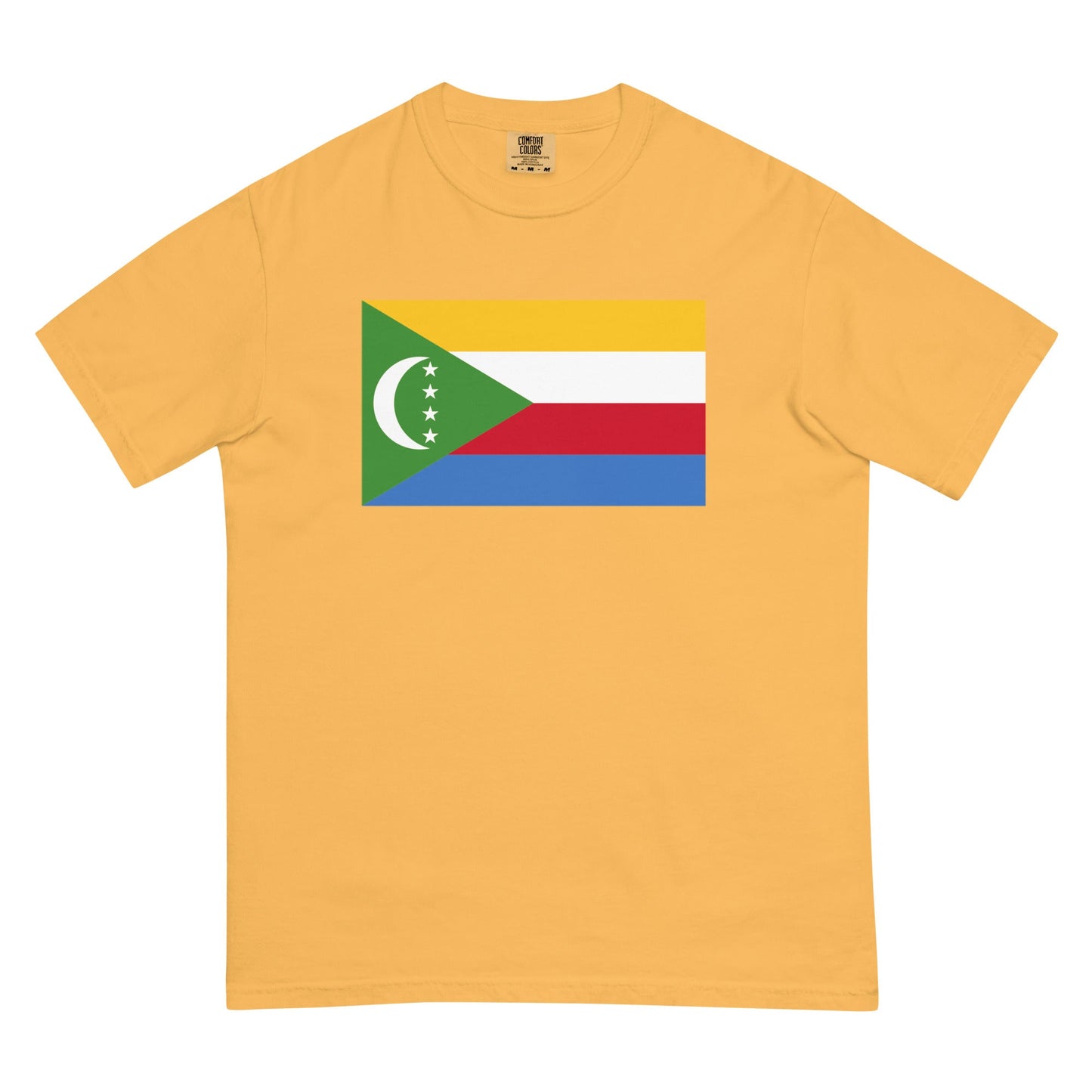 Comoros flag shirt in blue spruce, size 3X large