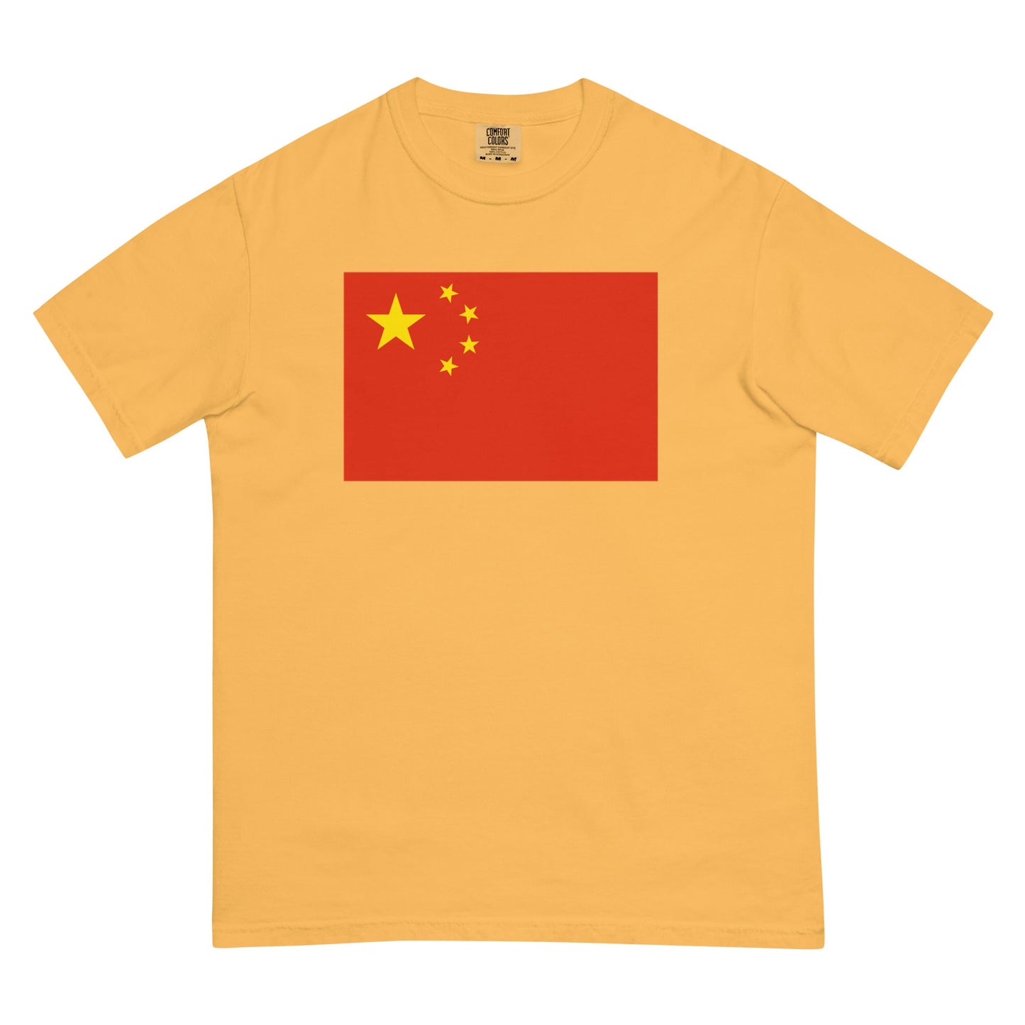 Bold China flag design tee in espresso, 4X large