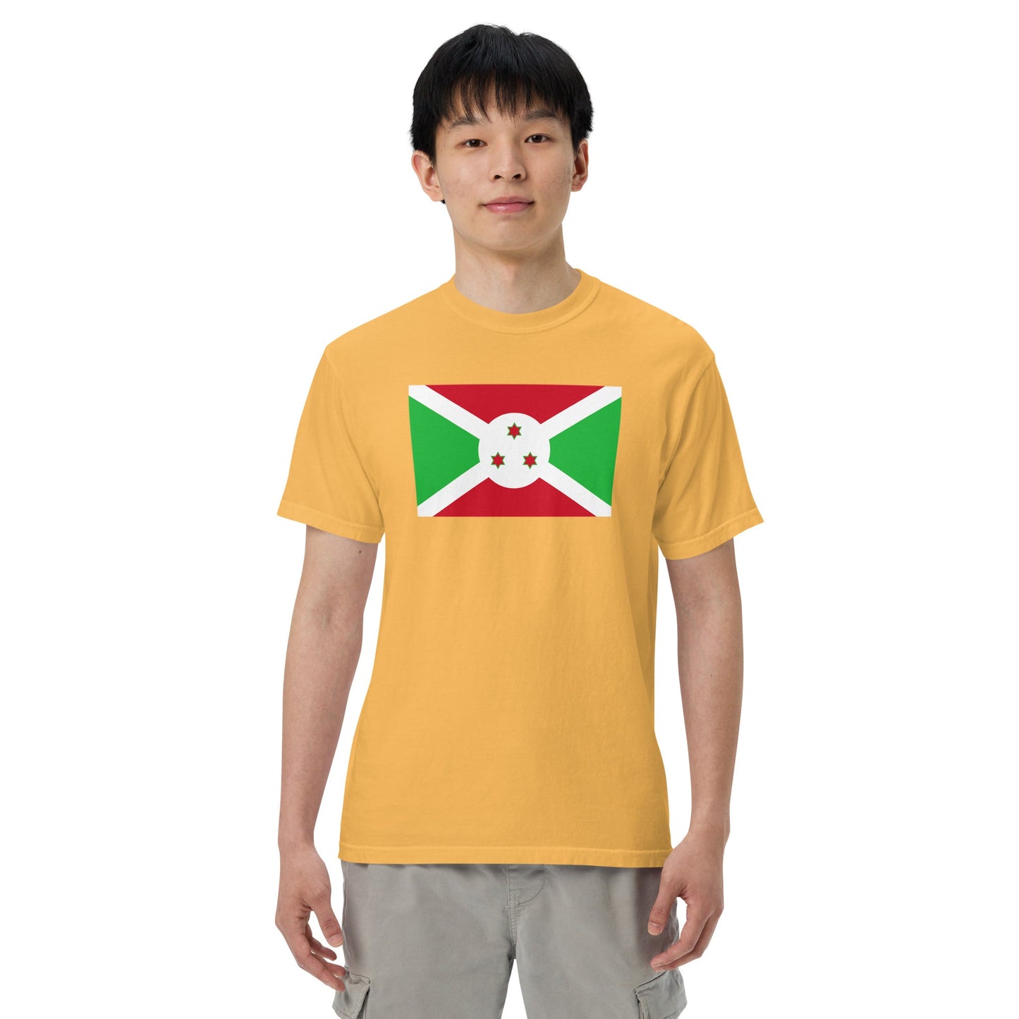 Burundi pride shirt in true navy – unisex, extra large