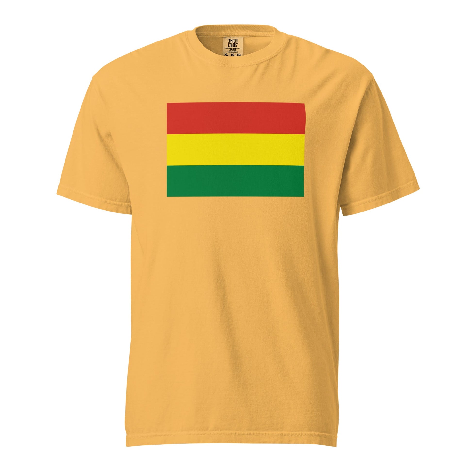 Bold Bolivia flag design tee in espresso, small