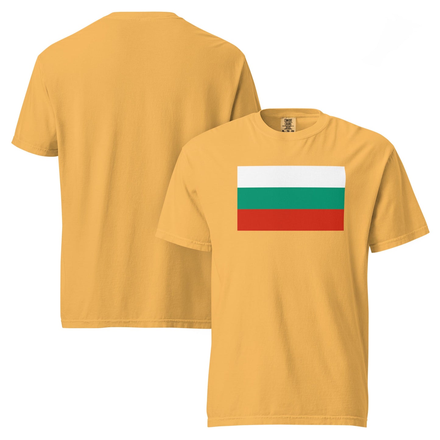 Bold Bulgaria flag design tee in blue spruce, small