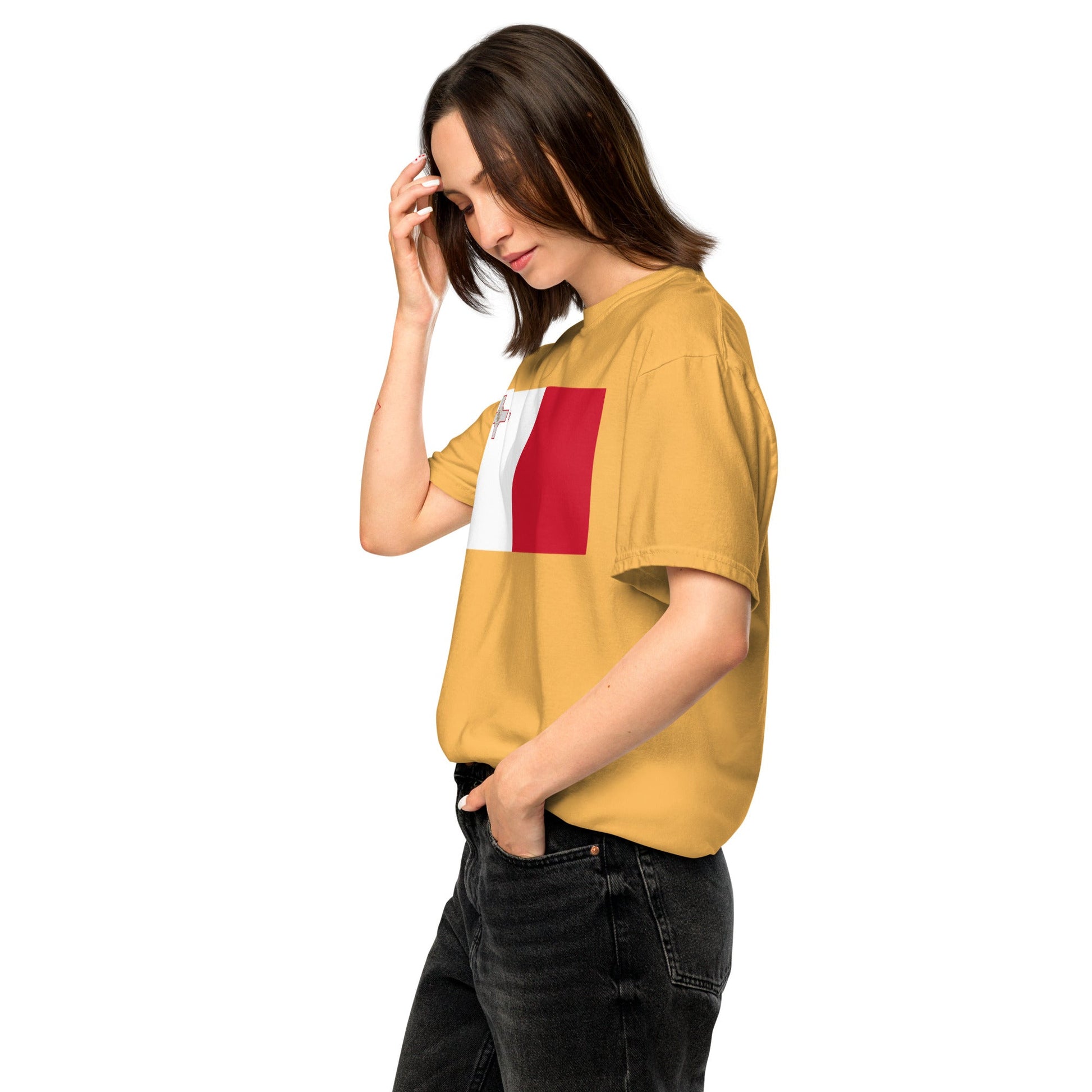 Malta pride shirt in true navy – unisex, medium