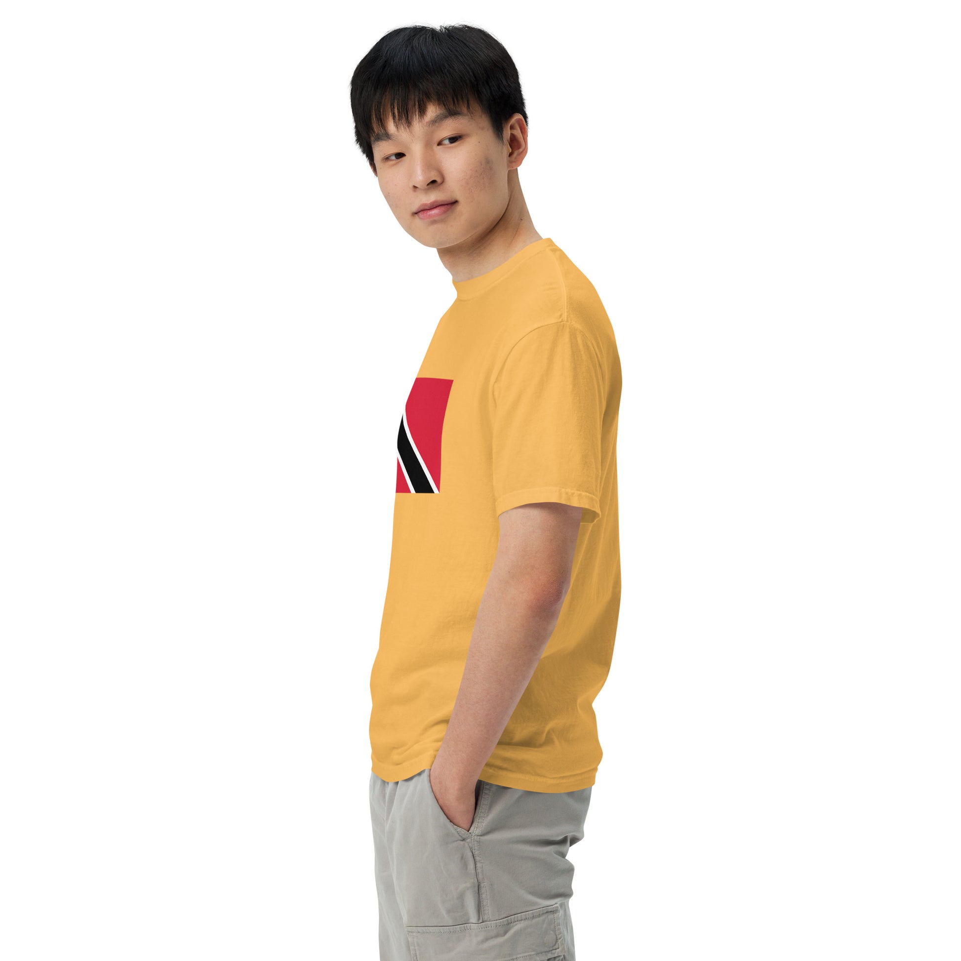 Bold Trinidad flag design tee in flo blue, 3X large