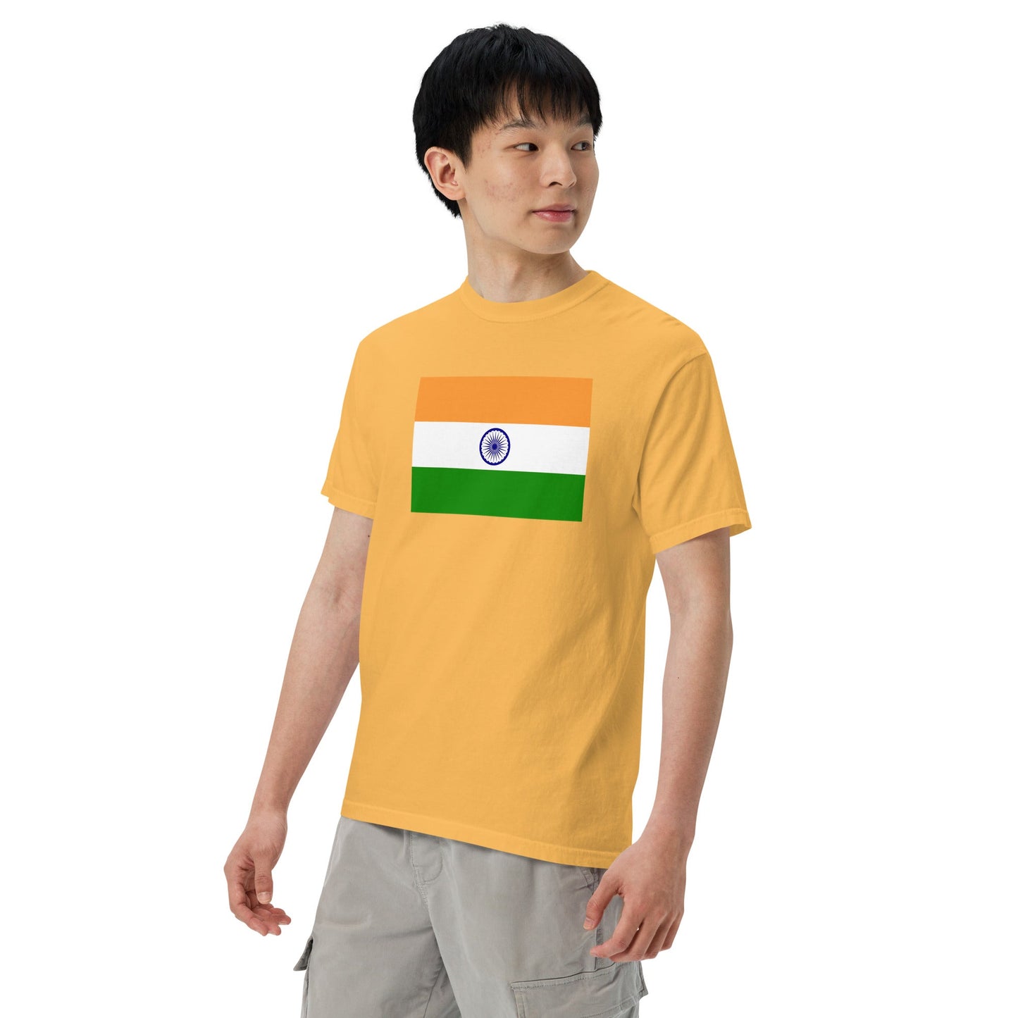 Flag tee representing India in true navy, 3X large