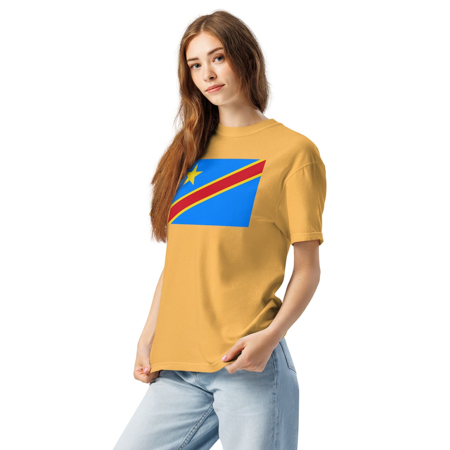 red shirt with Dominica flag design, 2X large