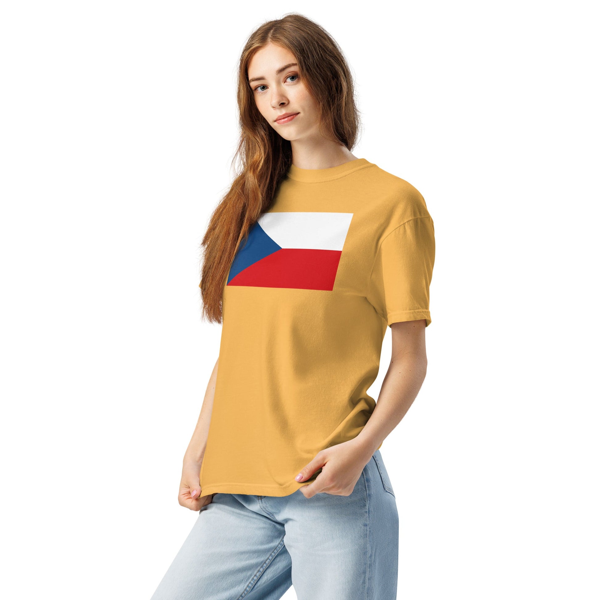 Czechia Czech Republic flag shirt in black, size medium
