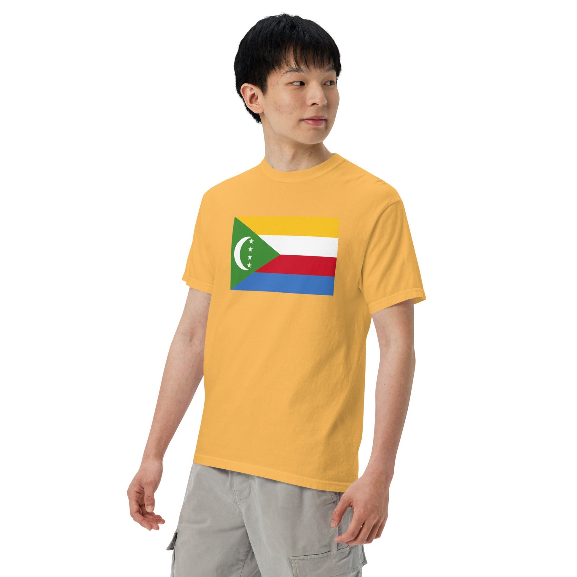 red shirt with Comoros flag design, 3X large