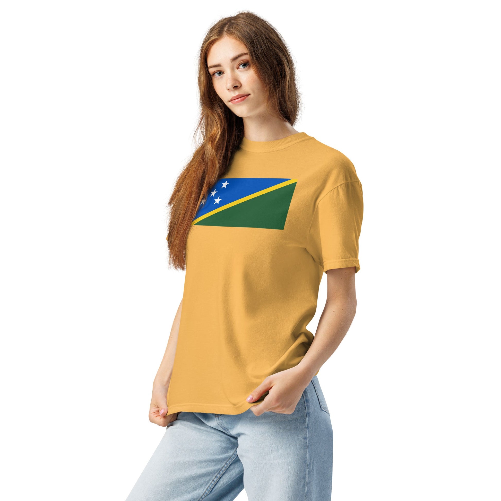 Solomon Islands flag shirt in black, size extra large