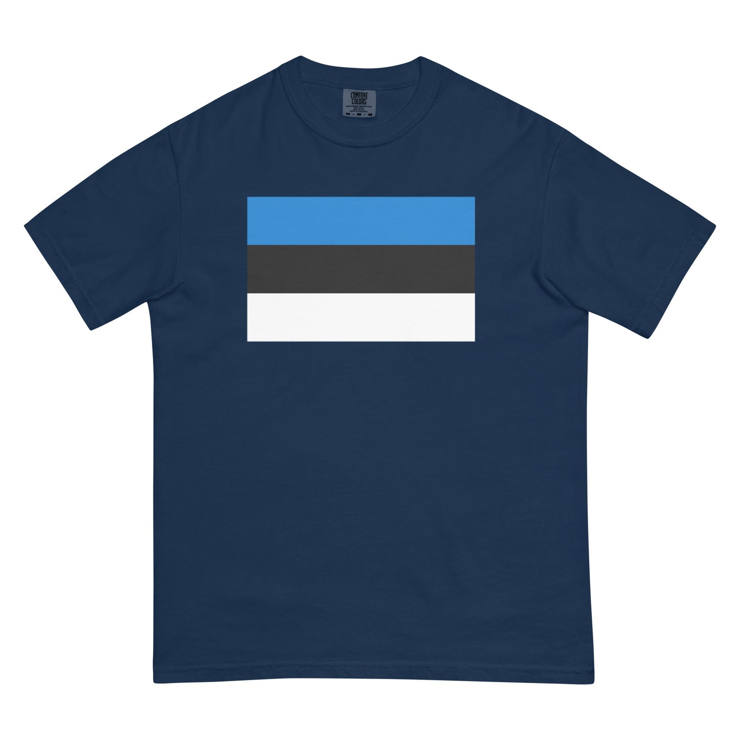 Flag tee representing Estonia in blue spruce, small