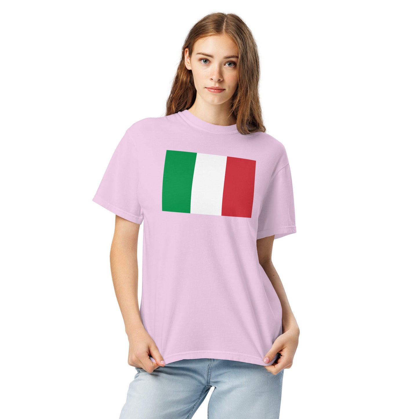Flat lay of true navy Italy flag tee, 3X large size