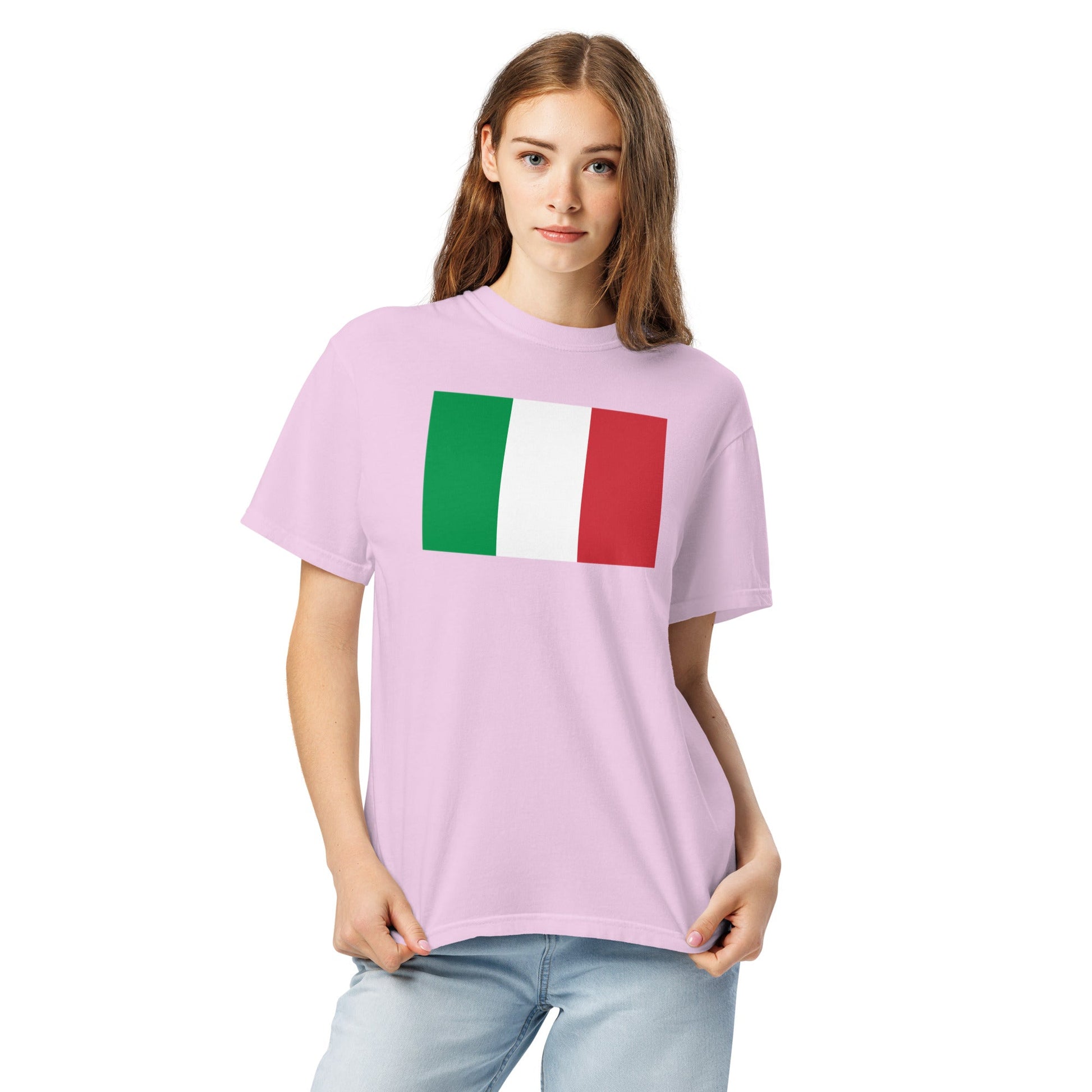 Flat lay of true navy Italy flag tee, 3X large size
