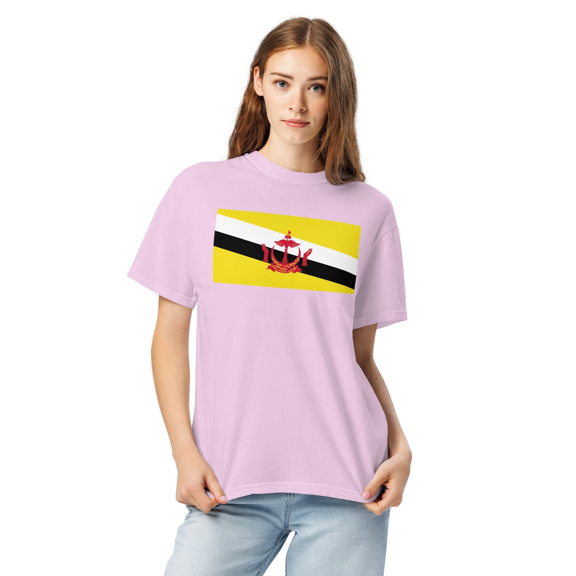Flag tee representing Brunei in true navy, extra large