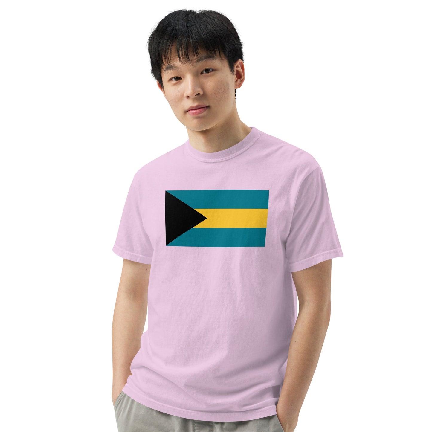 red shirt with Bahamas flag design, 2X large