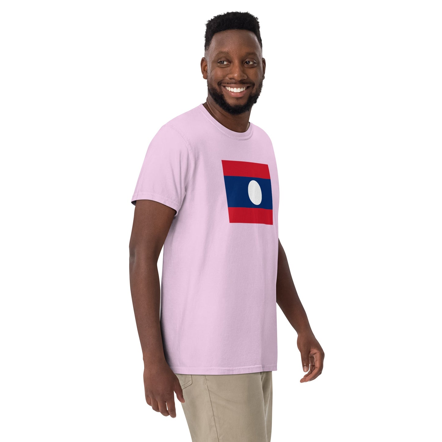 Flag tee representing Laos in true navy, 2X large