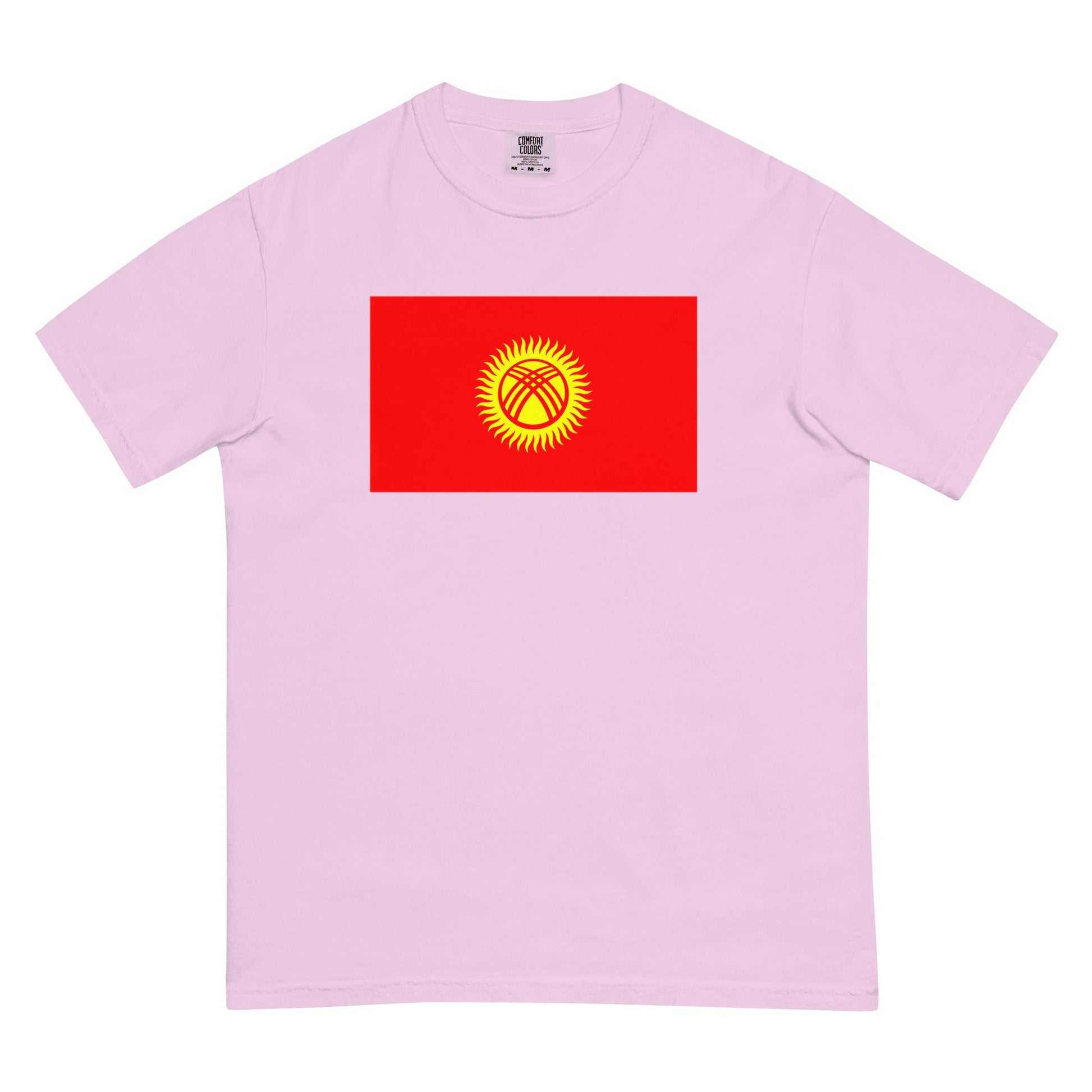 Flag tee representing Kyrgyzstan in berry, 3X large