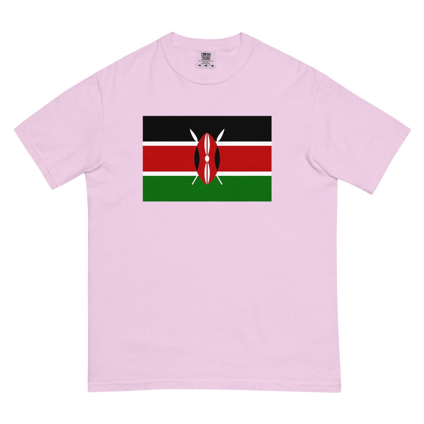 Bold Kenya flag design tee in brick, 4X large