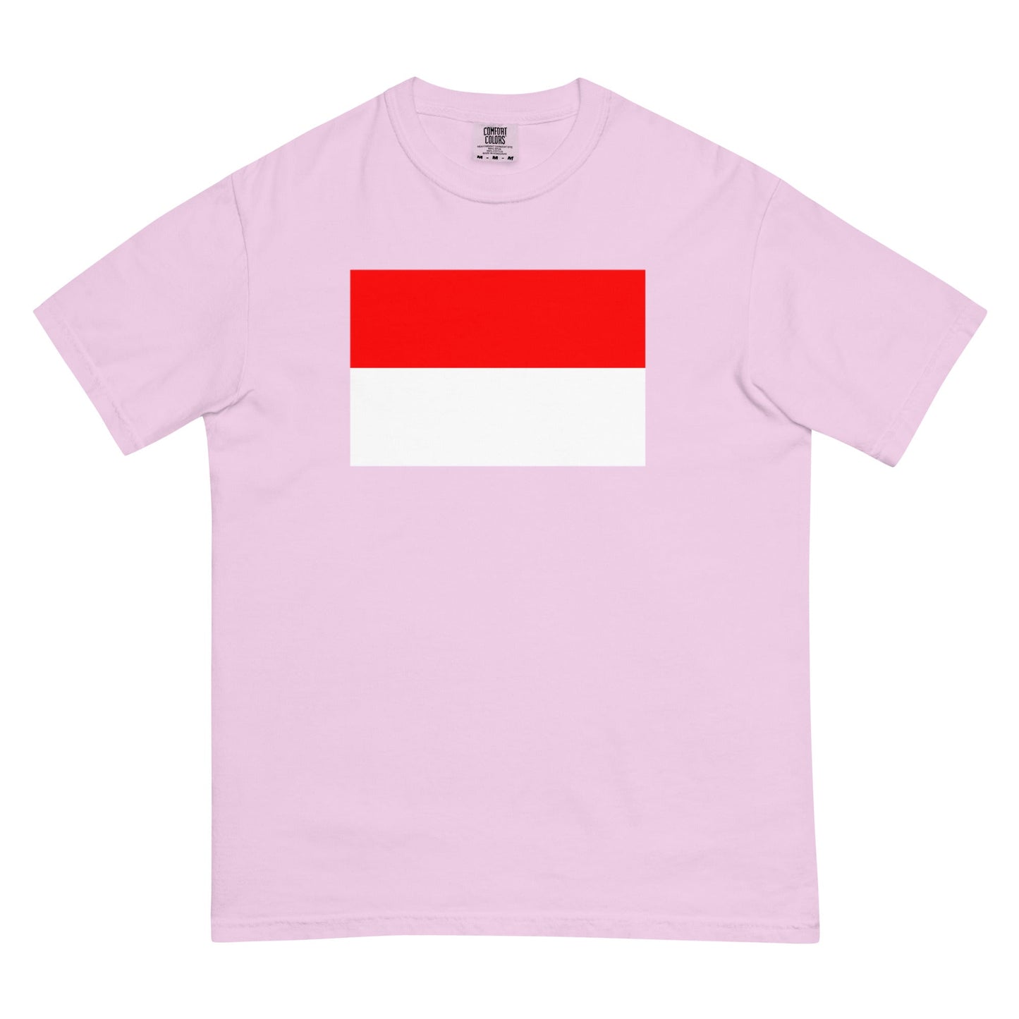 crimson shirt with Indonesia flag design, 3X large