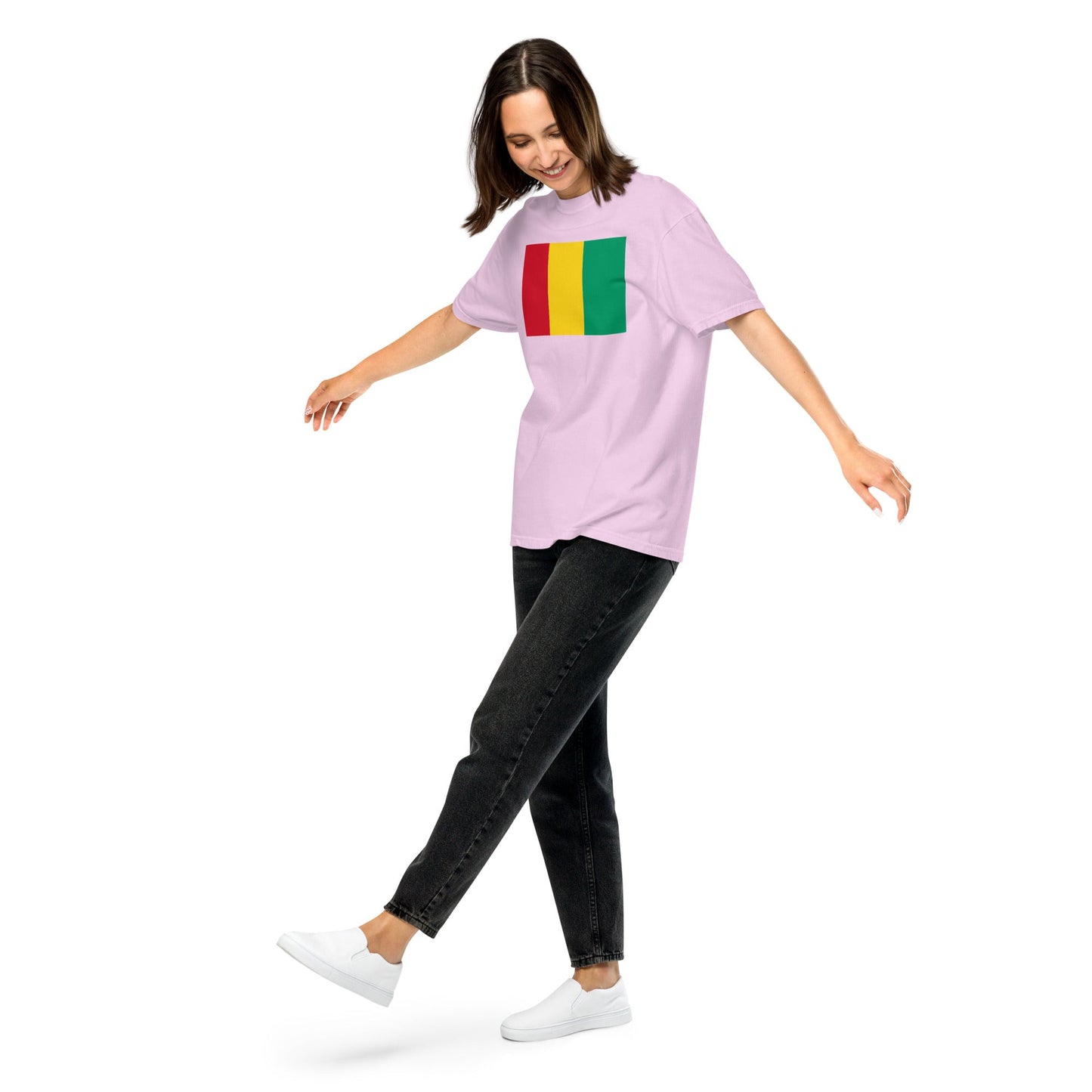 Flag tee representing Guinea in true navy, 4X large