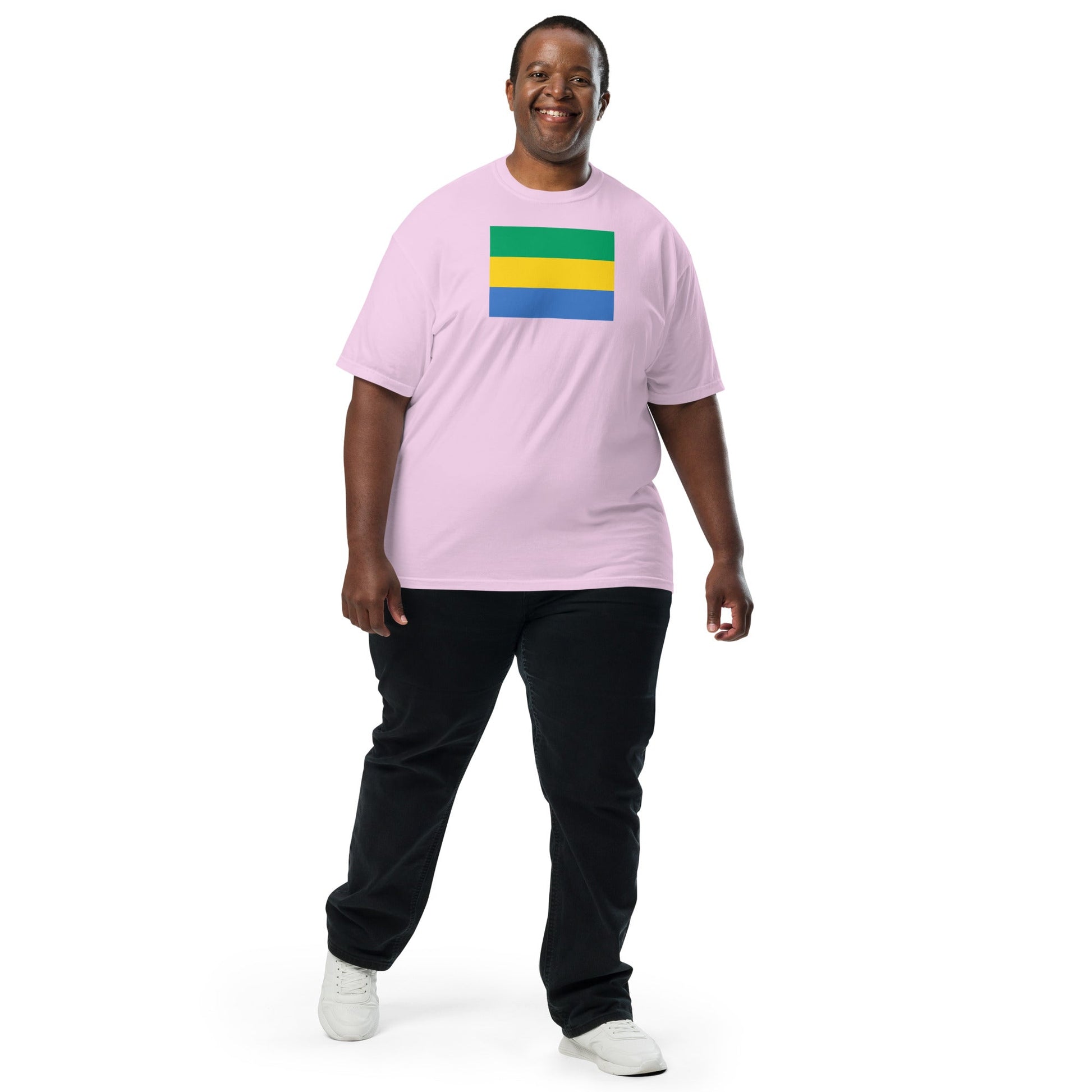 Gabon flag shirt in red, size 2X large