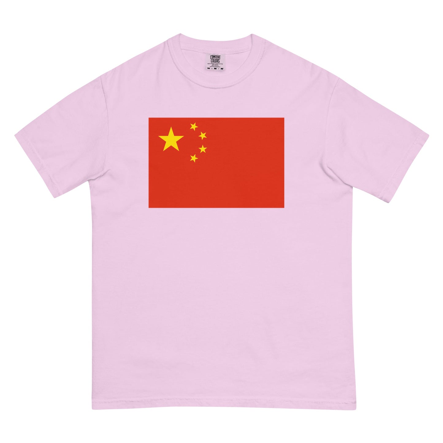 Bold China flag design tee in yam, medium