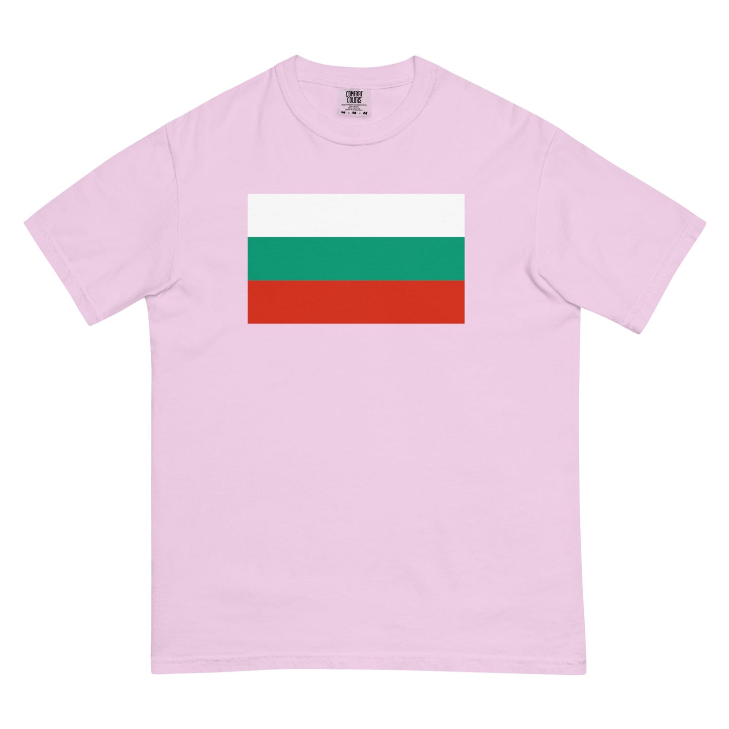 Bold Bulgaria flag design tee in crimson, 2X large