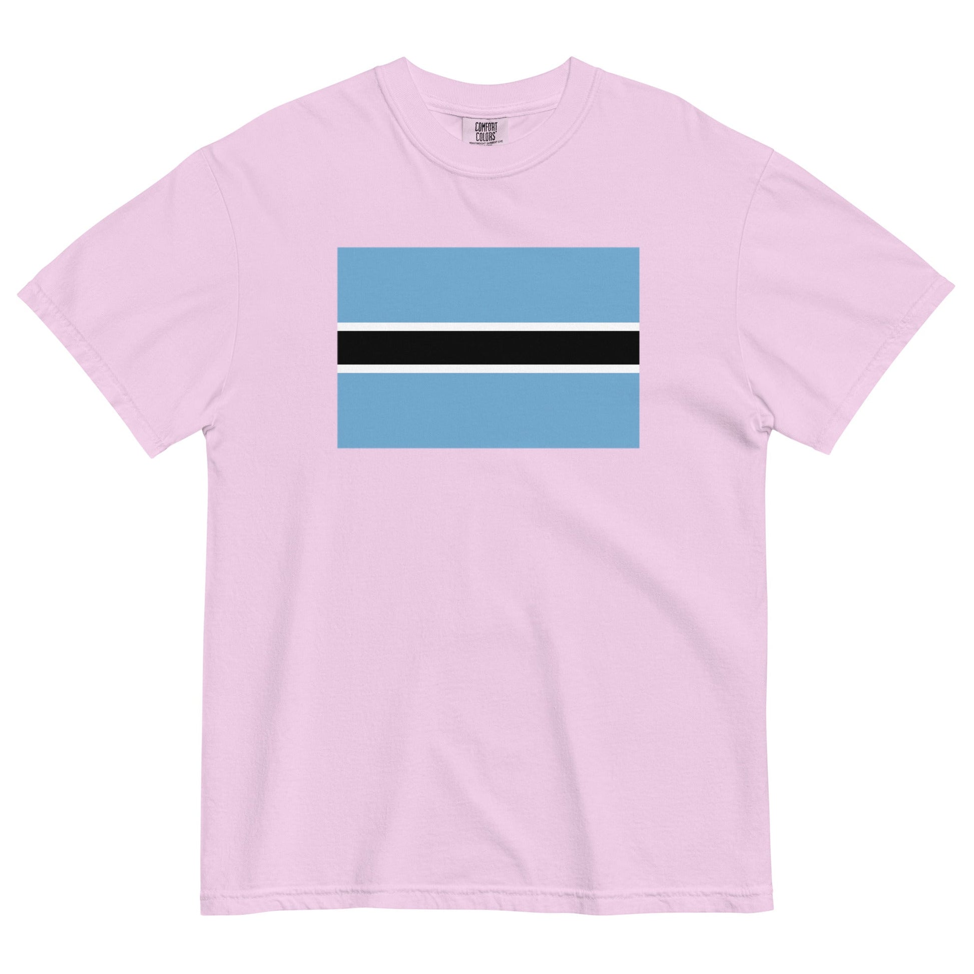hemp shirt with Botswana flag design, medium
