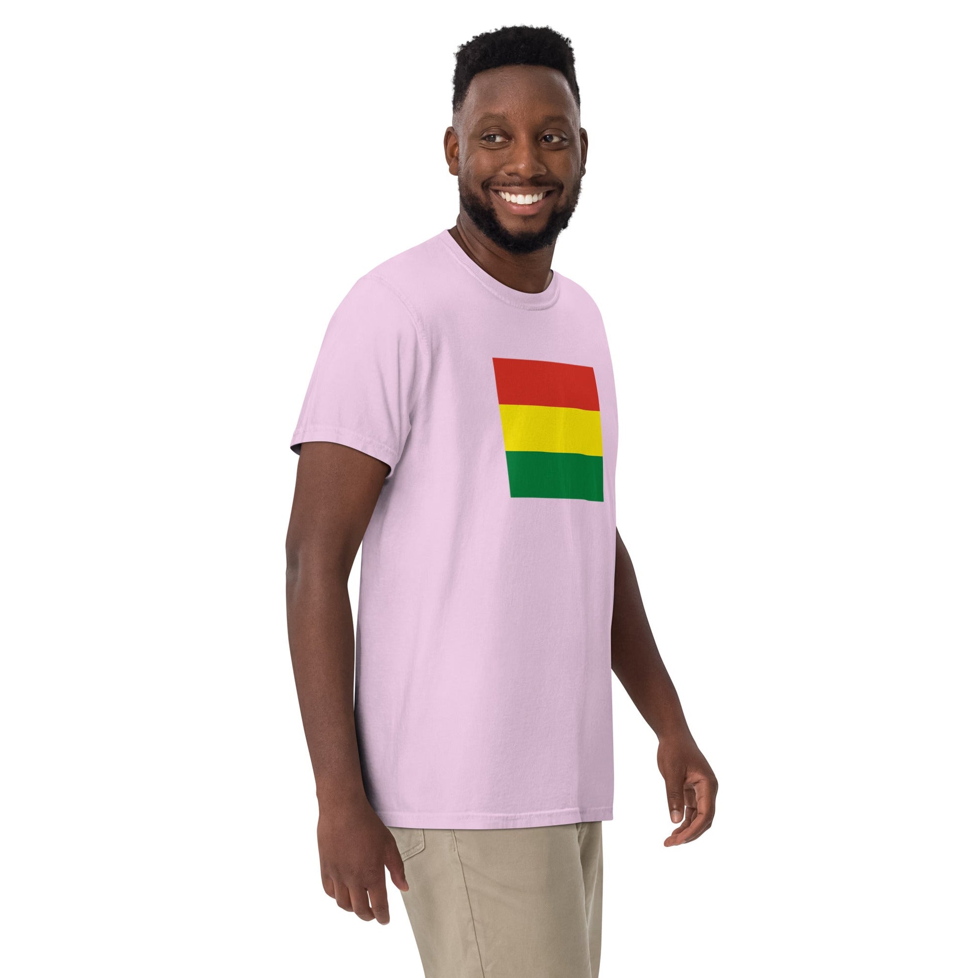 black shirt with Bolivia flag design, 2X large