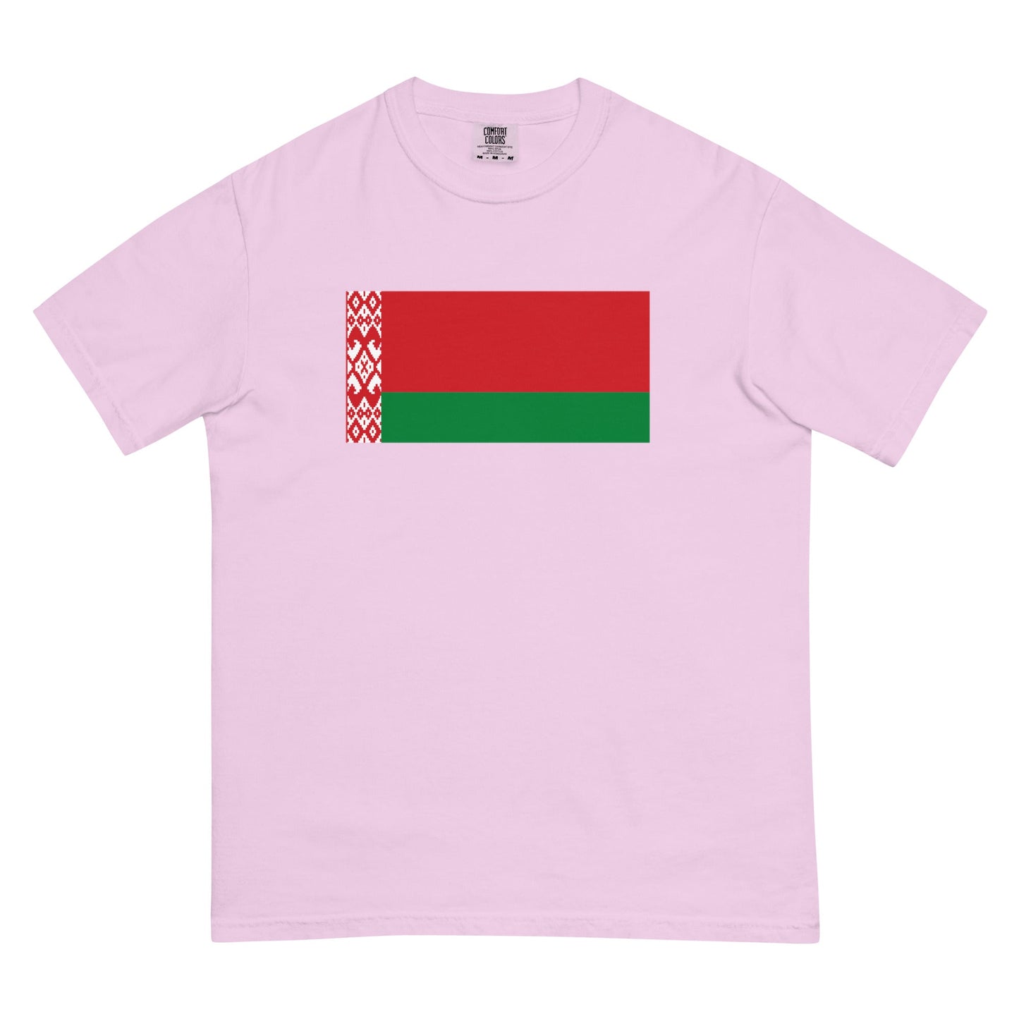 Stylish Belarus flag t-shirt laid flat, 2X large, yam