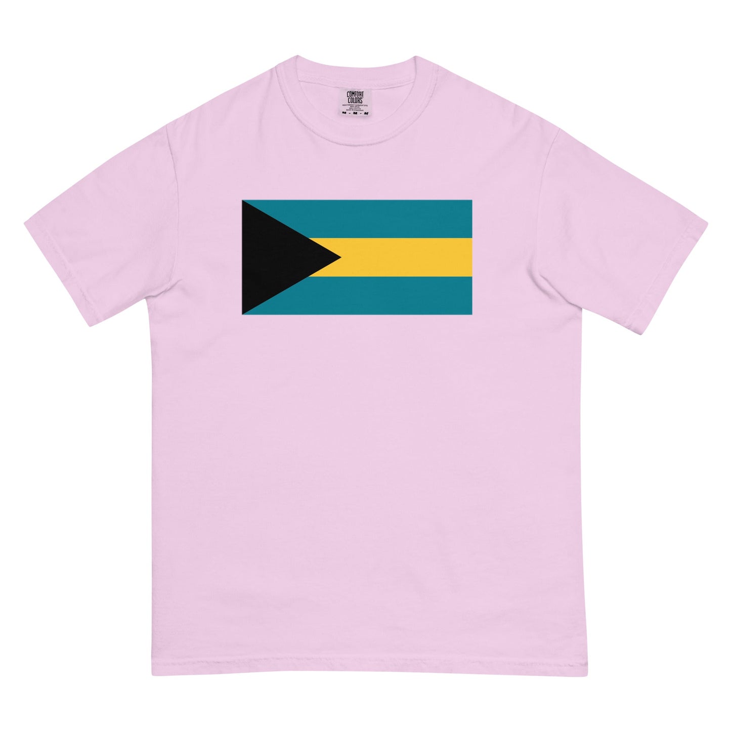 yam shirt with Bahamas flag design, medium