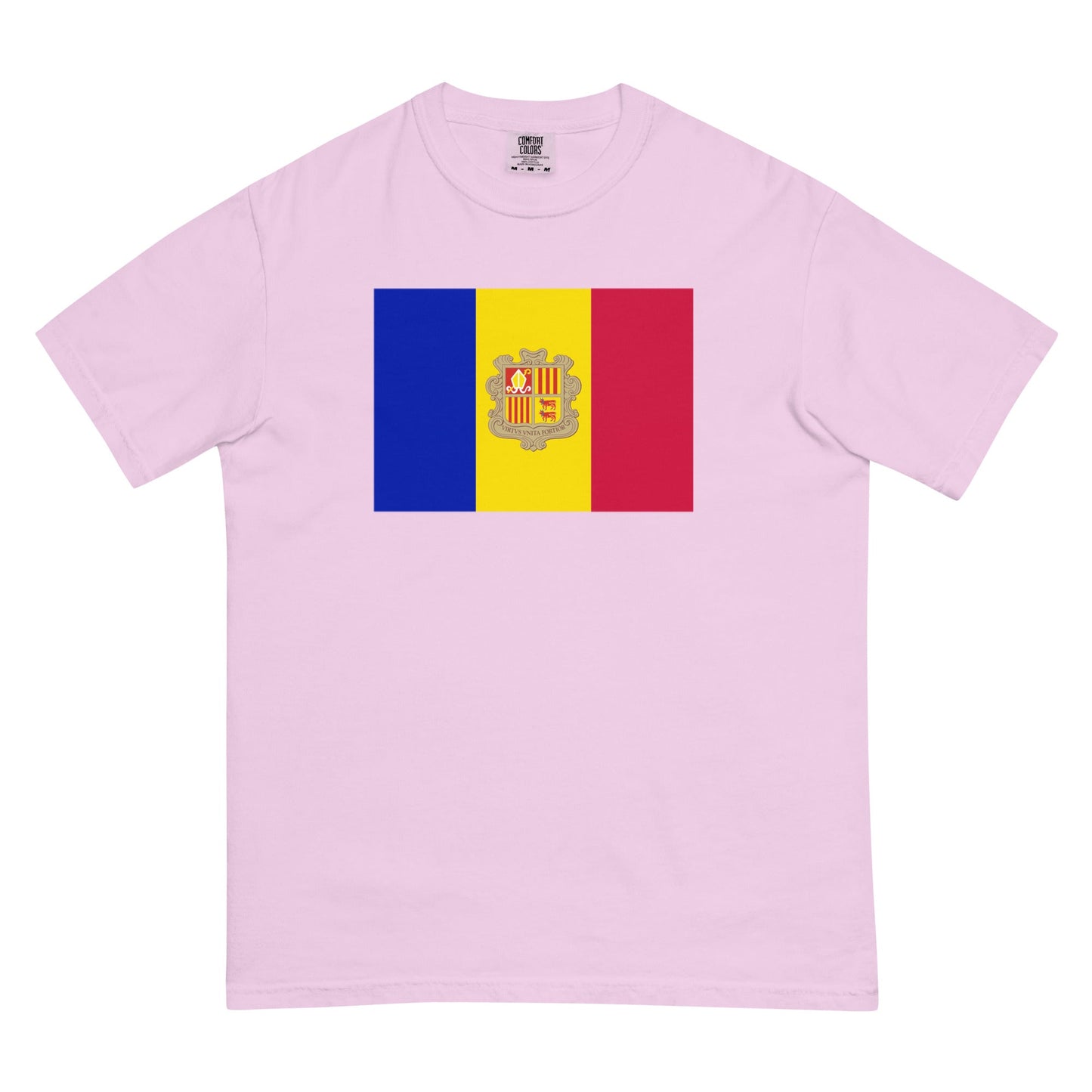 Andorra flag shirt in yam, size 3X large
