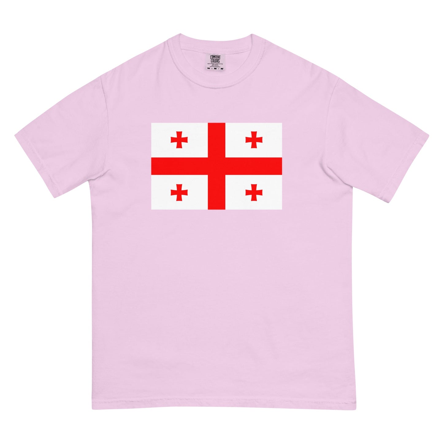 Flag tee representing Georgia in flo blue, large