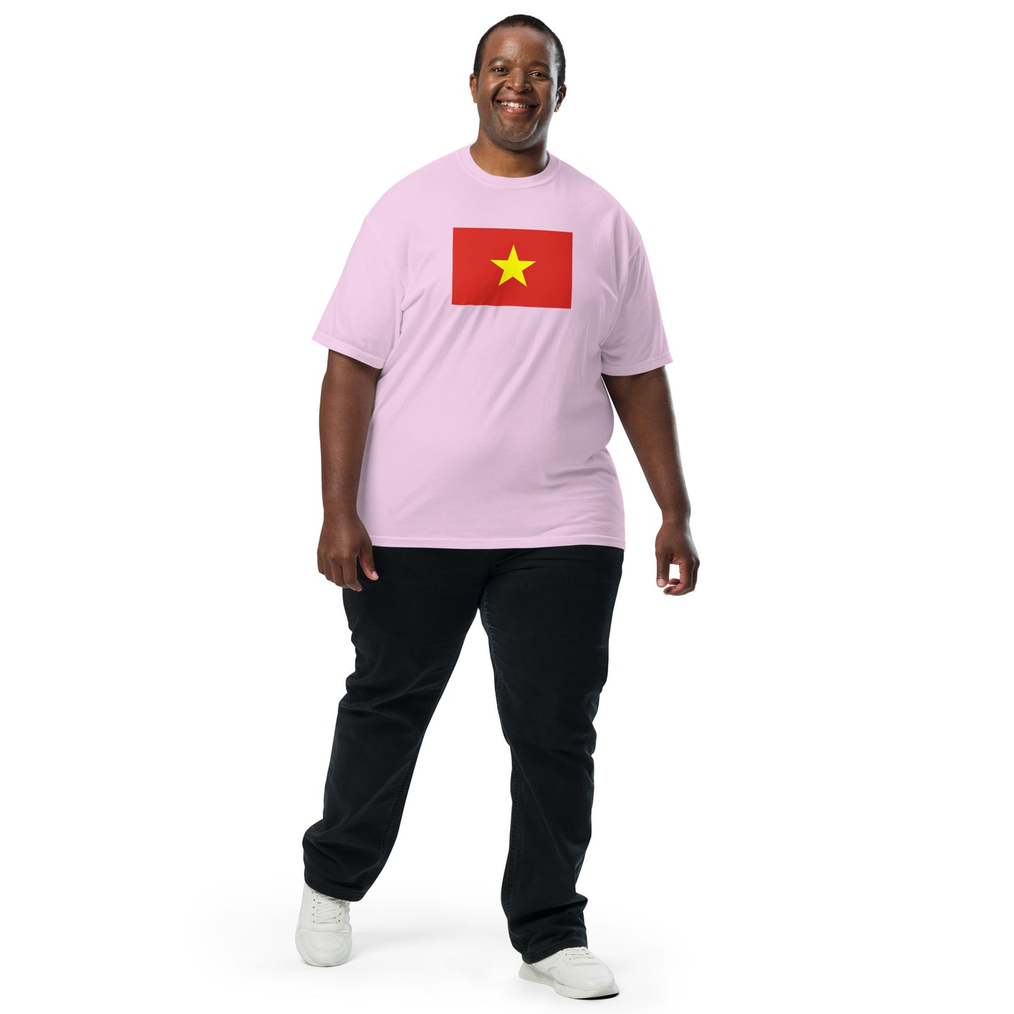 Flag tee representing Vietnam in blue spruce, large