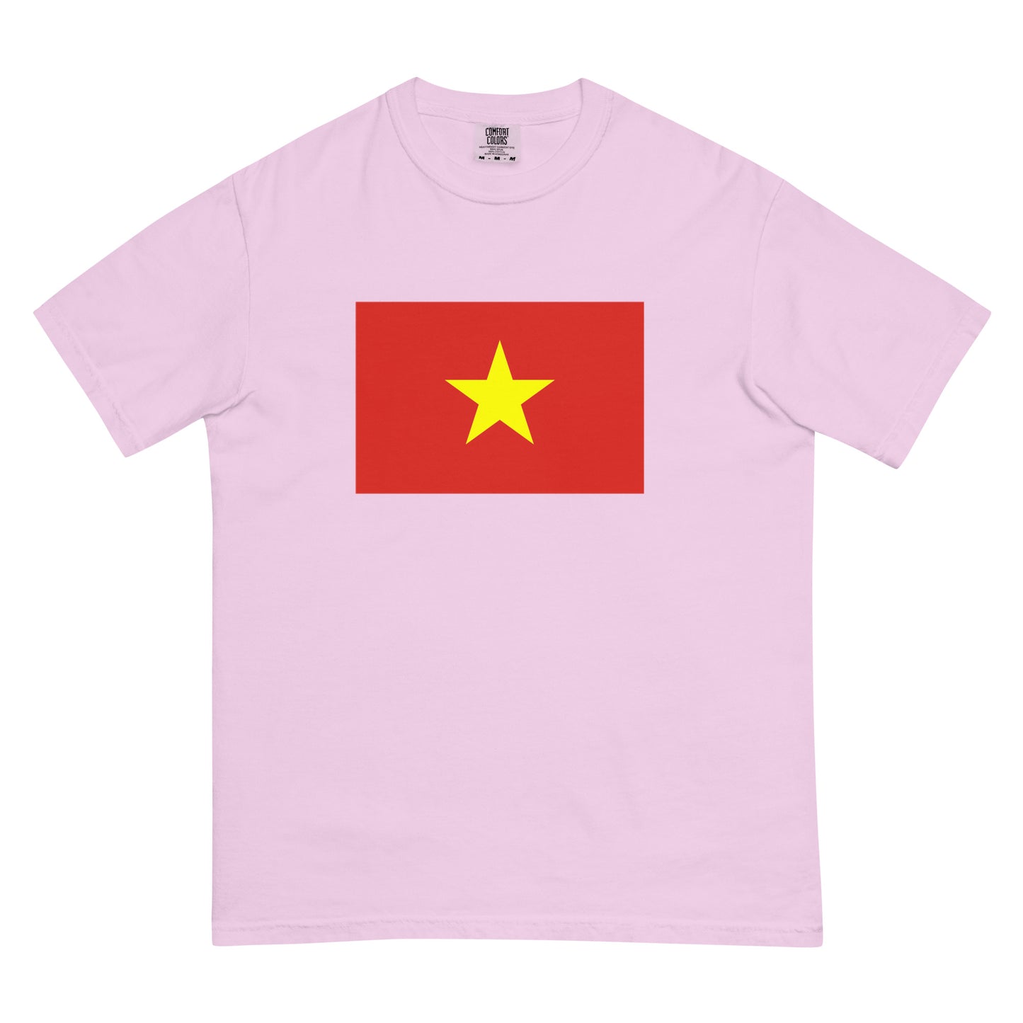Bold Vietnam flag design tee in berry, large