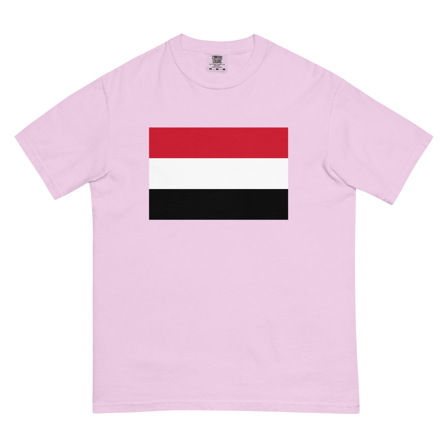 Yemen flag shirt in blue jean, size large