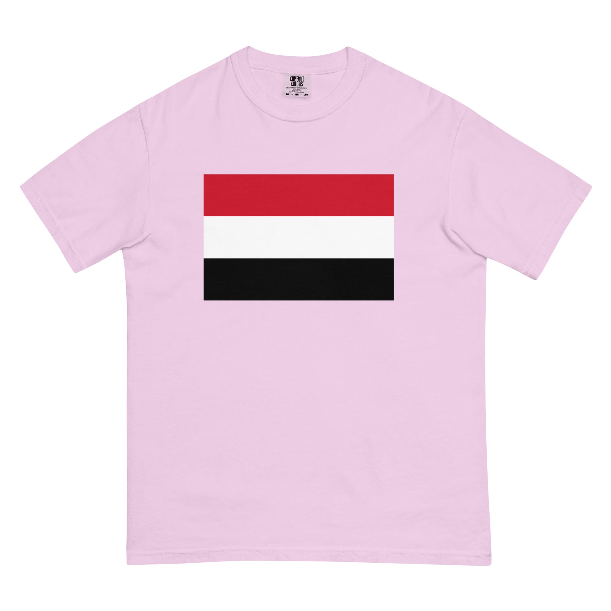 Yemen flag shirt in blue jean, size large